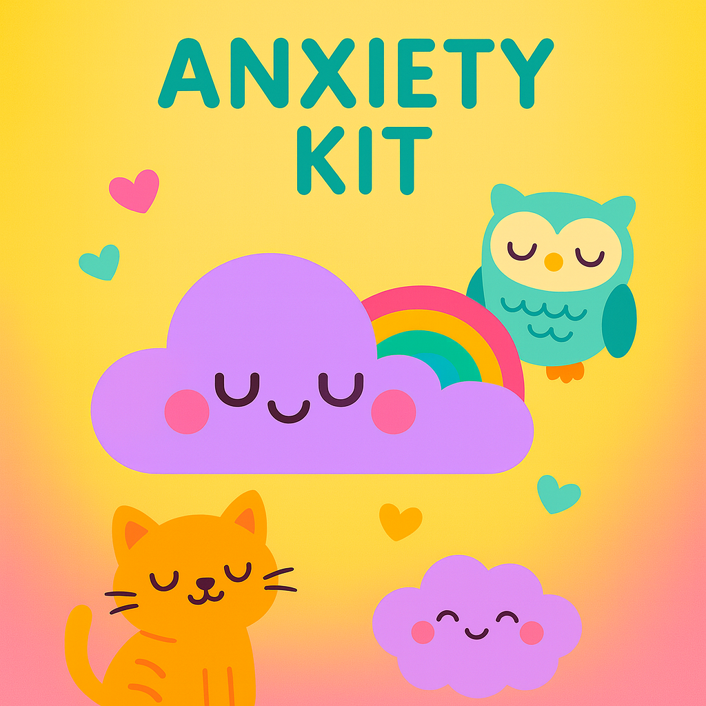 Occupational therapy anxiety kit designed to support self-regulation